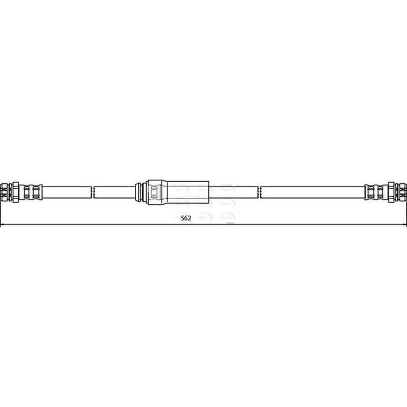 Apec Brake Hydraulic Hose Line Front fits Audi A3 2006-2012