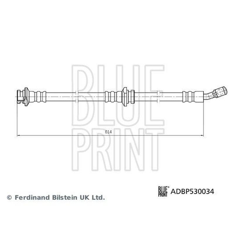 Blue Print Brake Hydraulic Hose Line Front Right fits Nissan Qashqai II