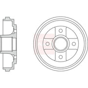 Apec Brake Drum Assembly Rear fits Nissan Pixo 2009 on 1.0