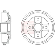 Apec Brake Drum Assembly Rear DRM9975