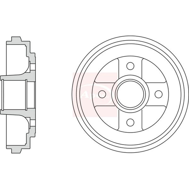 Apec Brake Drum Assembly Rear DRM9975