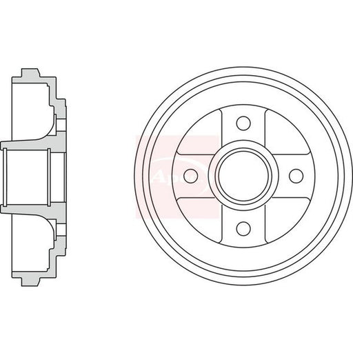 Apec Brake Drum Assembly Rear fits Nissan Pixo 2009 on 1.0