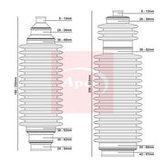 Apec Steering Bellow Kit Front fits Alfa Romeo 164 1987-1998 2.0