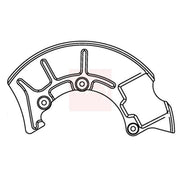 Apec Brake Disc Splash Guard Front Left fits Audi A3 1996-2003 1.6 1.8 1.9