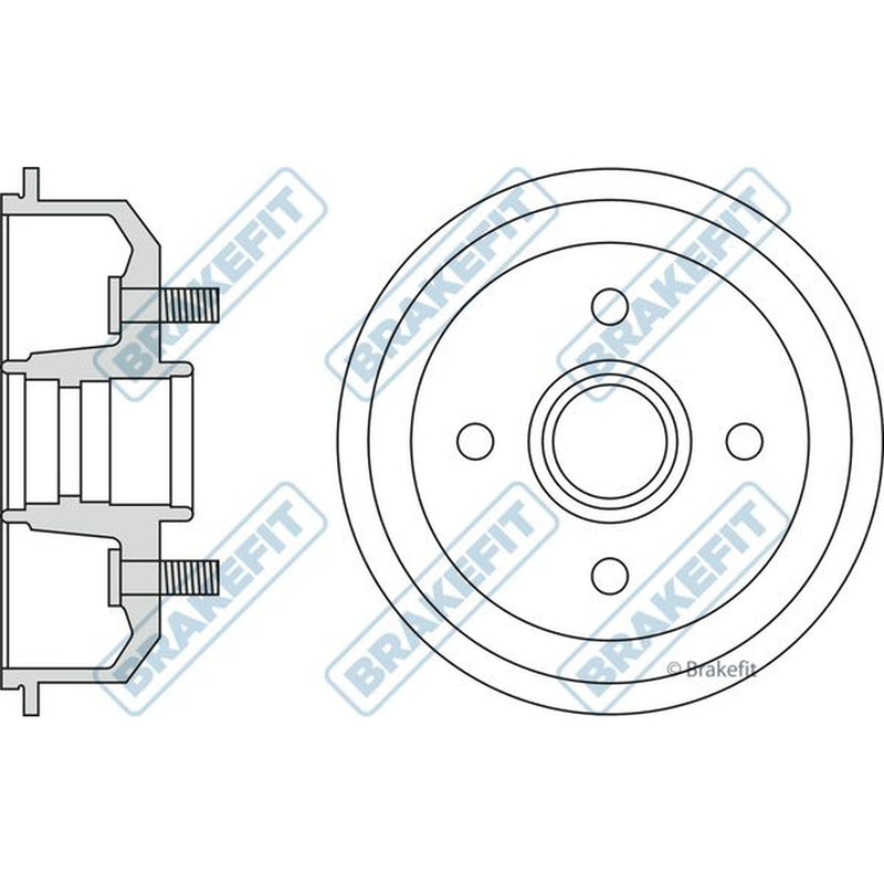 Apec Brake Drum Assembly Rear fits Ford Courier Box Body/Mpv 1991-1996 1.3 1.8
