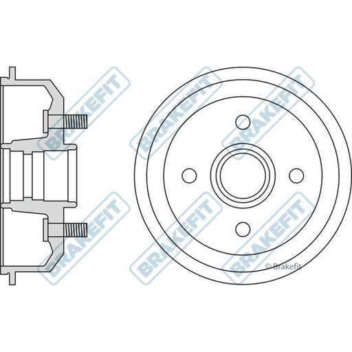 Apec Brake Drum Assembly Rear fits Ford Courier Box Body/Mpv 1991-1996 1.3 1.8