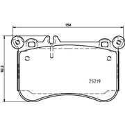 DON Front Brake Pad Set fits Mercedes-Benz E-Class 2011-2015 212.073 212.091