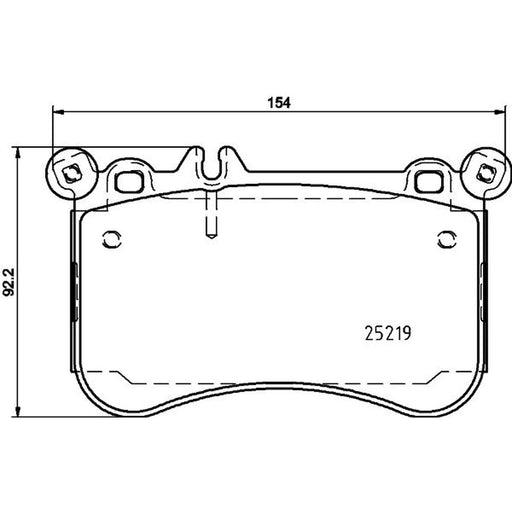 DON Front Brake Pad Set fits Mercedes-Benz E-Class 2011-2015 212.073 212.091