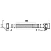 Borg & Beck Brake Hydraulic Hose Line Rear Right BBH7125