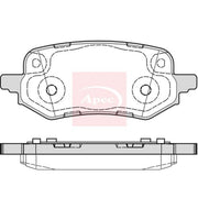 Apec Rear Brake Pad Set fits Ford Puma 2019-2020 1.0 1.5