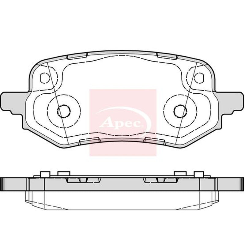 Apec Rear Brake Pad Set fits Ford Puma 2019-2020 1.0 1.5