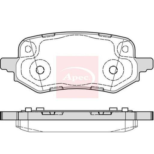 Apec Rear Brake Pad Set fits Ford Puma 2019-2020 1.0 1.5