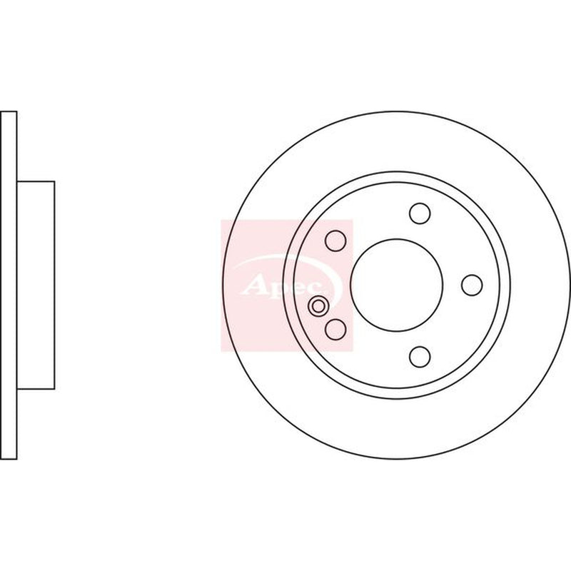 Apec Brake Discs fits Mercedes-Benz A-Class 1997-2004 168.007 168.031 168.131
