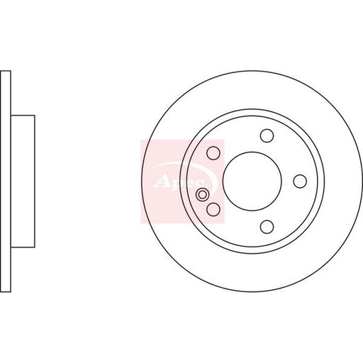 Apec Brake Discs fits Mercedes-Benz A-Class 1997-2004 168.007 168.031 168.131