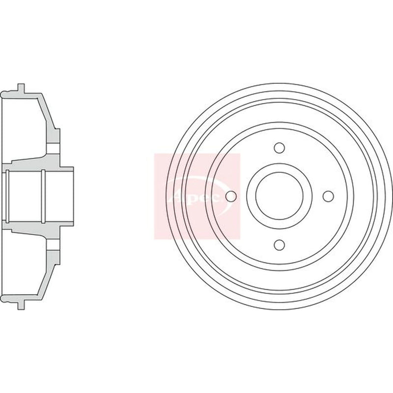 Apec Brake Drum Assembly Rear DRM9219