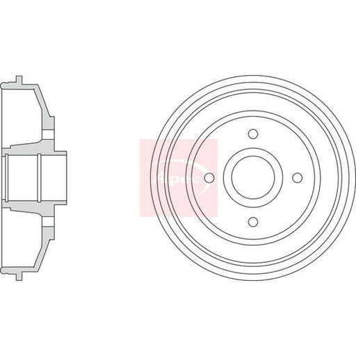 Apec Brake Drum Assembly Rear fits Citroën C3 II 2009-2016 1.0 1.1 1.2 1.4 1.6