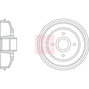 Apec Brake Drum Assembly Rear DRM9978