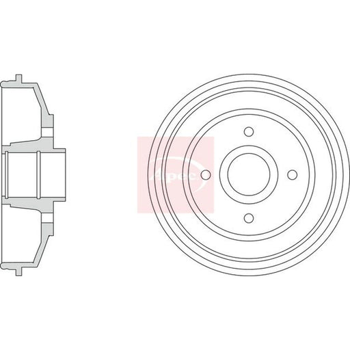 Apec Brake Drum Assembly Rear DRM9978
