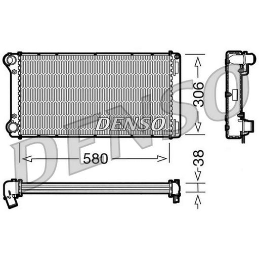 Denso Engine Radiator fits Fiat Punto 1999-2012 1.8 1.9 188.031 188.237 188.738