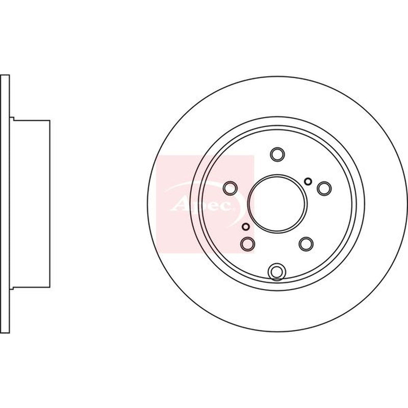 Apec 2 x Solid Brake Discs fits Toyota Verso 2009-2018 1.6 1.8 2.0 2.2