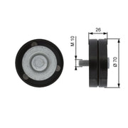 Gates V-Ribbed Belt Deflection/Guide Pulley T36363