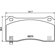 DON Front Brake Pad Set fits Tesla Model 3 2017-2020