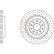 Apec 2 x Perforated/Vented Brake Discs fits Jaguar Xk 8 1998-2006 4.0 4.2