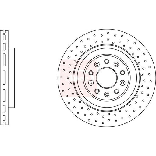 Apec 2 x Perforated/Vented Brake Discs fits Jaguar Xk 8 1998-2006 4.0 4.2