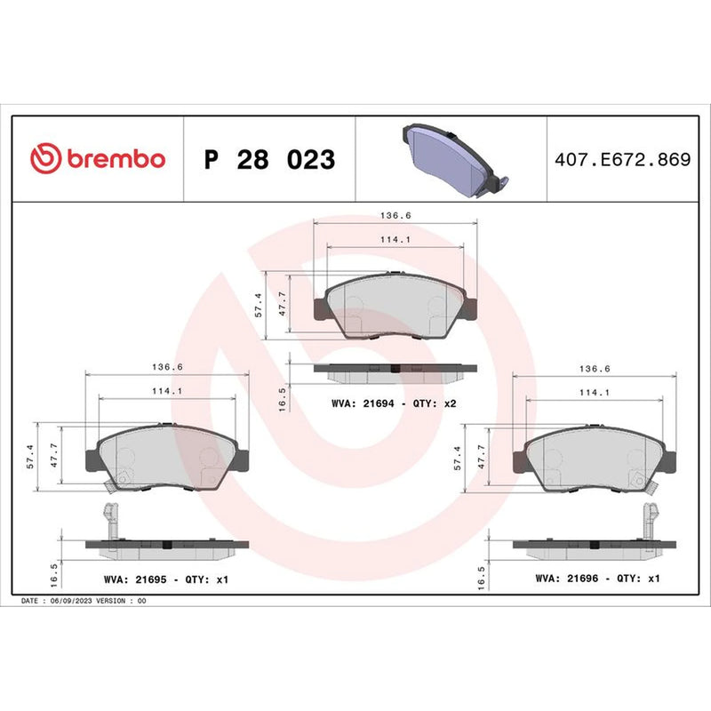 Brembo Front & Rear Brake Discs & Pads fits Honda Civic VIII 2006-2012 1.3