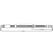 Borg & Beck Brake Hydraulic Hose Line Front Right BBH8162