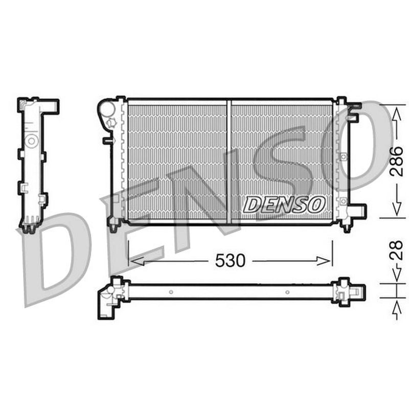 Denso Engine Radiator fits Peugeot 106 I 1992-1996 1.4