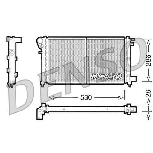 Denso Engine Radiator fits Peugeot 106 I 1992-1996 1.4