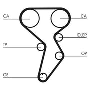 Continental CTAM Timing Belt Cambelt 158 Teeth fits Fiat Brava 1995-2002 1.6