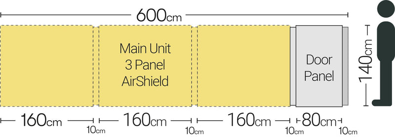 Quest Falcon Pro Airshield Windbreak Door Grey Quest Leisure - Dynamic Drive