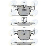 Comline Front & Rear Brake Discs & Pads fits BMW 5 2003-2010