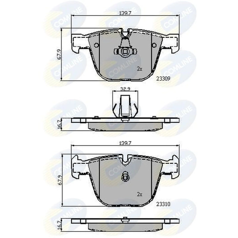 Comline Front & Rear Brake Discs & Pads fits BMW 5 2003-2010