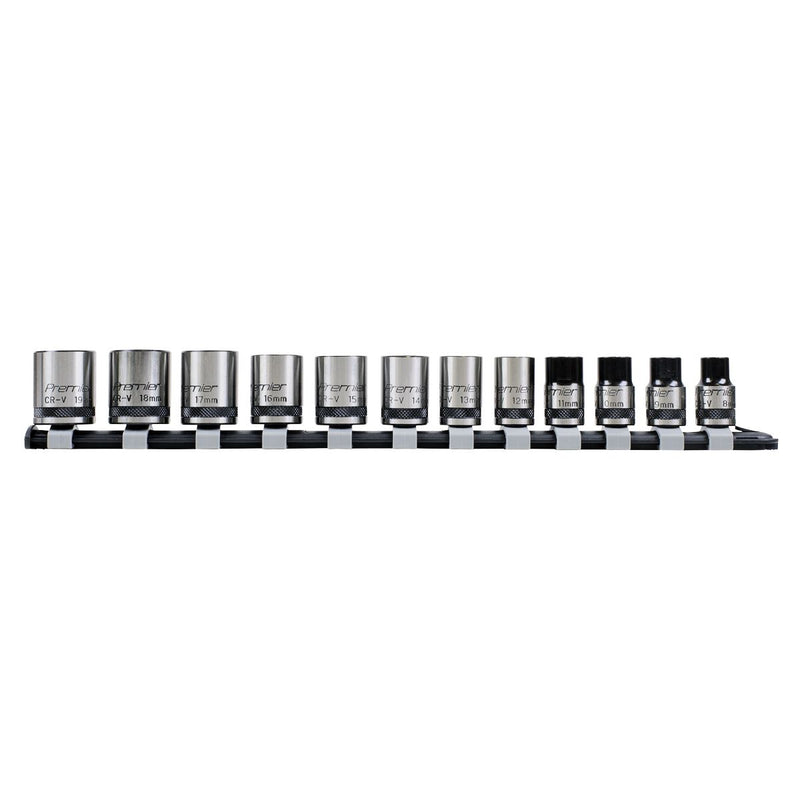 Sealey Premier Black Premier Black Lock-OnSocket Set 3/8"Sq Drive 12pc AK2741B Sealey Premier Black - Dynamic Drive