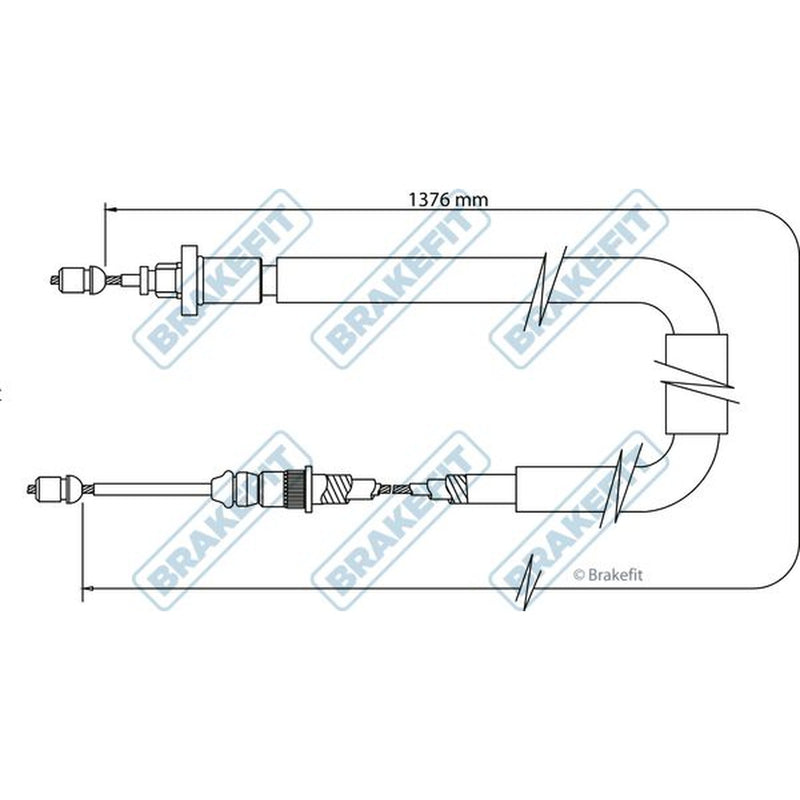 Apec Handbrake Cable Left Rear fits Renault Modus 2004-2013 1.2 1.4 1.5 1.6