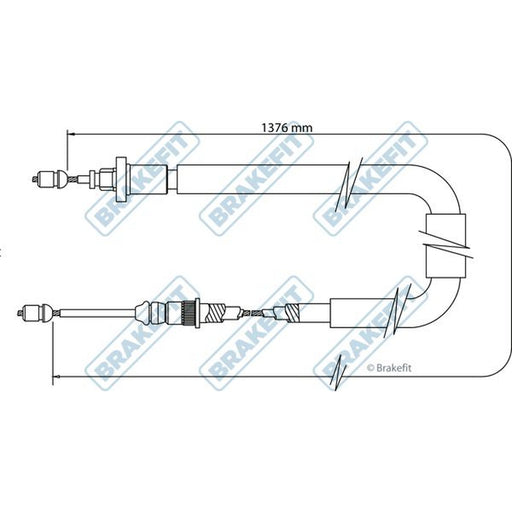 Apec Handbrake Cable Left Rear fits Renault Modus 2004-2013 1.2 1.4 1.5 1.6
