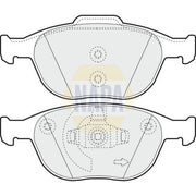 NAPA Front Brake Pad Set fits Ford Fiesta V 2005-2008