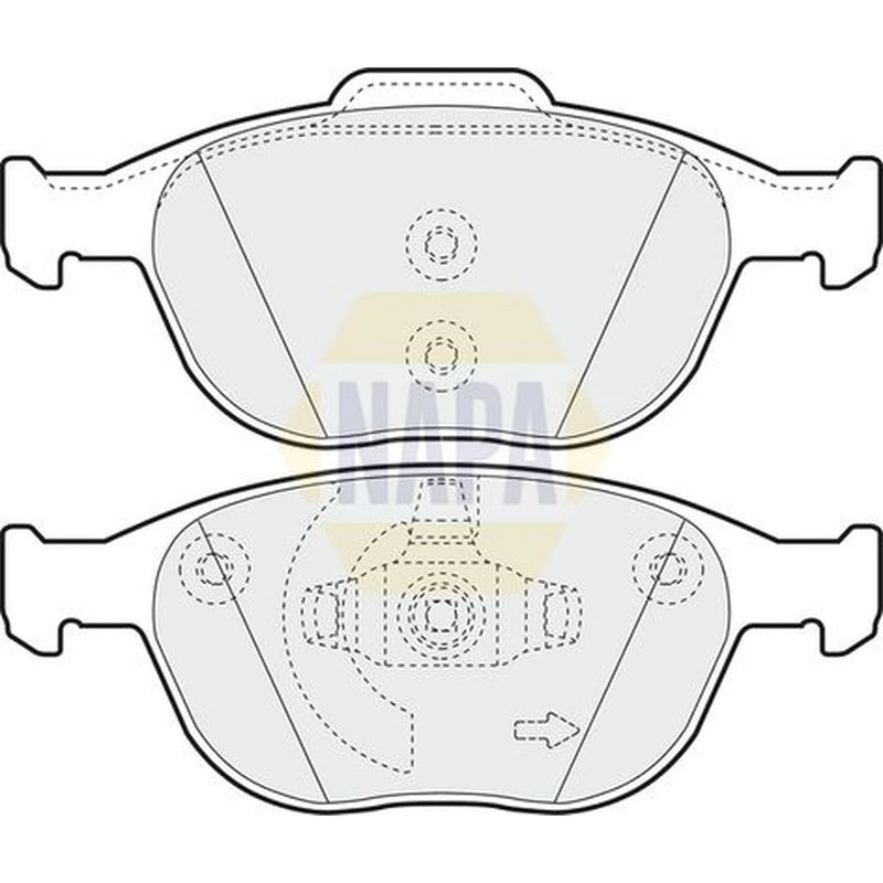 NAPA Front Brake Pad Set fits Ford Fiesta V 2005-2008