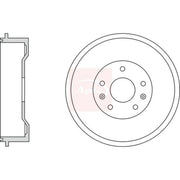 Apec Brake Drum Assembly Rear fits Land Rover Freelander I 1998-2006 1.8 2.0 2.5