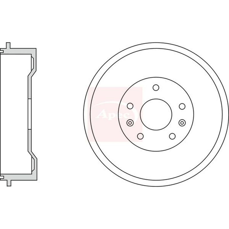 Apec Brake Drum Assembly Rear fits Land Rover Freelander I 1998-2006 1.8 2.0 2.5