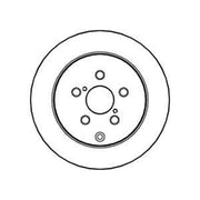 Abtex Rear Brake Discs & Pads fits Toyota Avensis 2003-2008 1.6 1.8 2.0 2.4
