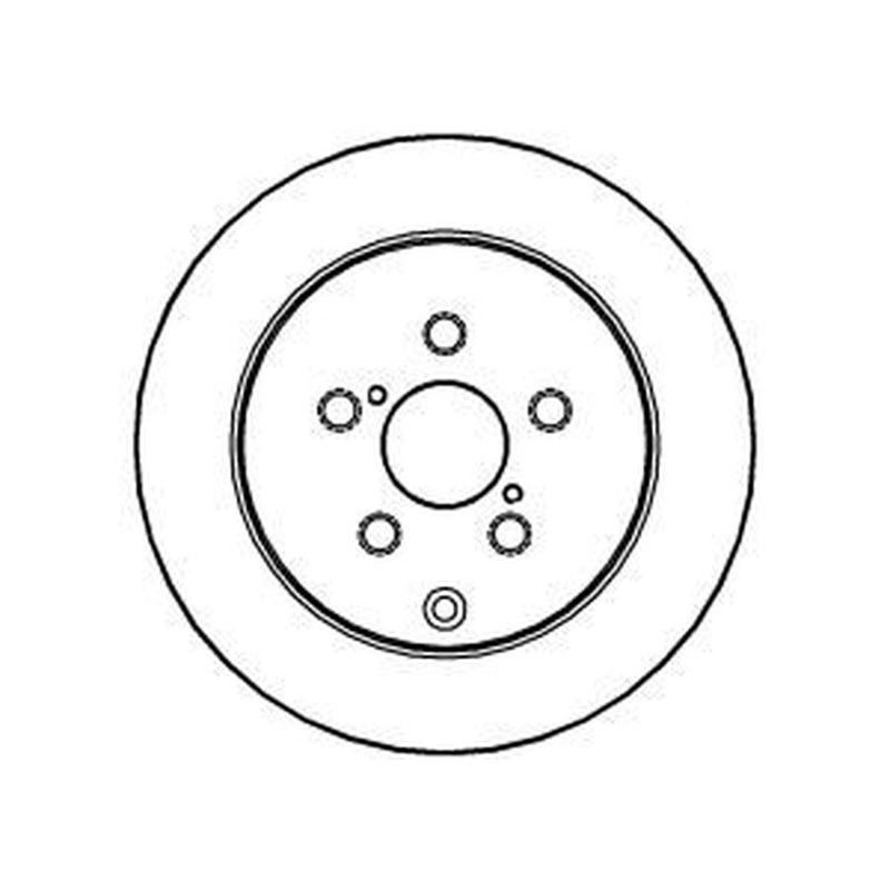 Abtex 2 x Solid Brake Discs fits Toyota Avensis 2003-2008 1.6 1.8 2.0 2.4