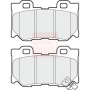 Apec Rear Brake Pad Set fits Infiniti Fx 2008 on