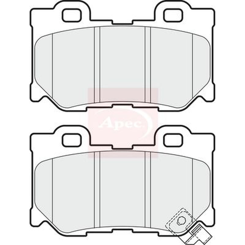Apec Rear Brake Pad Set fits Infiniti Fx 2008 on