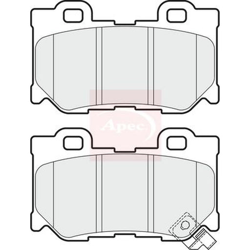Apec Rear Brake Pad Set fits Infiniti Fx 2008 on
