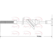 Apec Handbrake Cable Front fits Ford Tourneo Connect 2002-2013 1.8