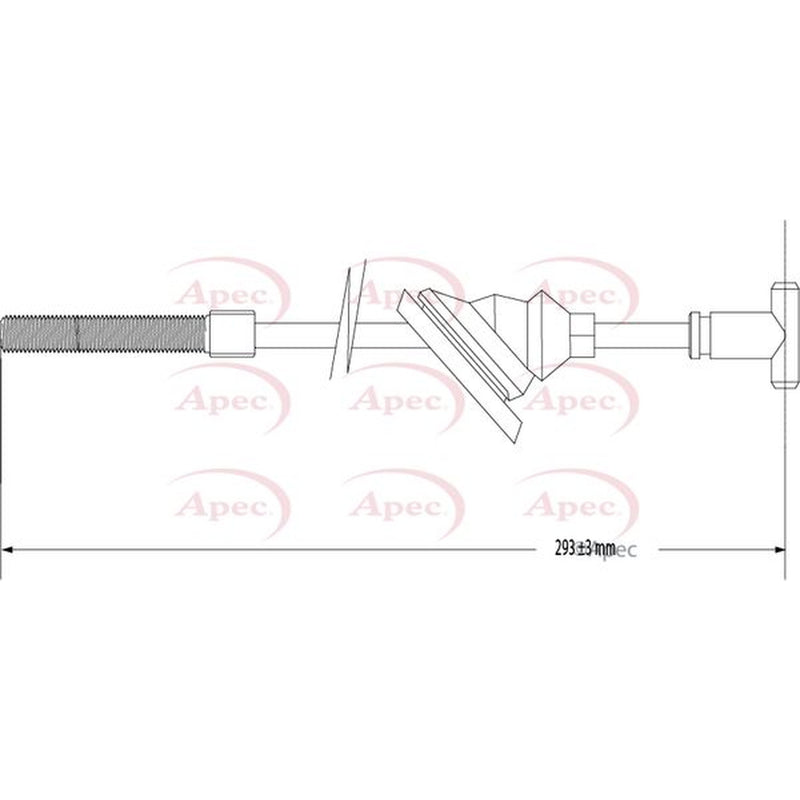 Apec Handbrake Cable Front fits Ford Tourneo Connect 2002-2013 1.8